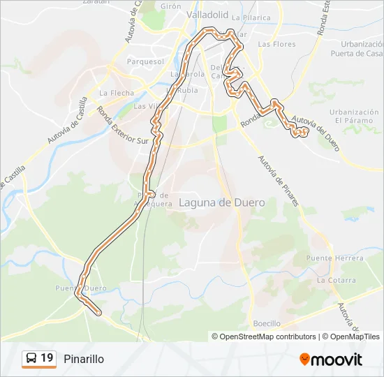 19 Bus Line Map
