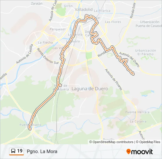 19 Bus Line Map