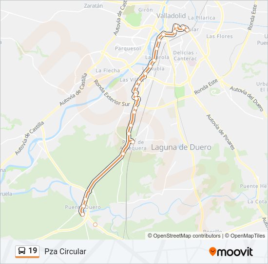 Mapa de 19 de autobús