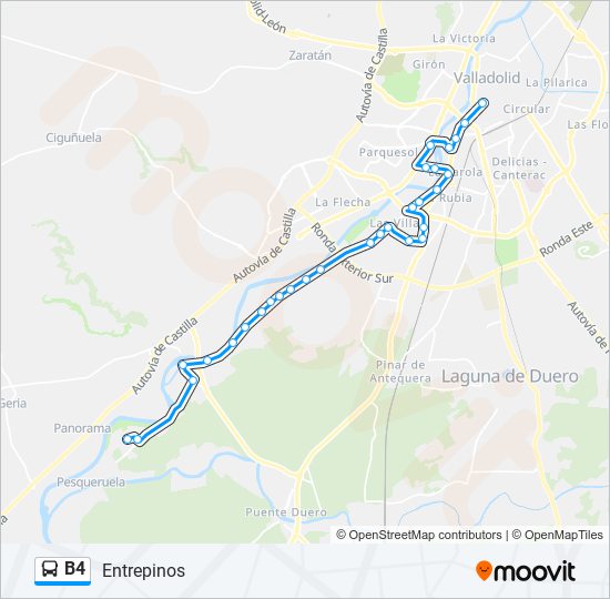 B4 bus Mapa de línia