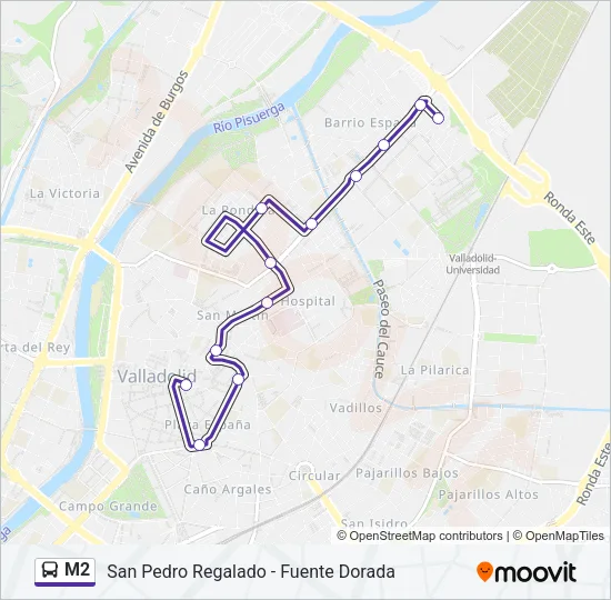 M2 Bus Line Map