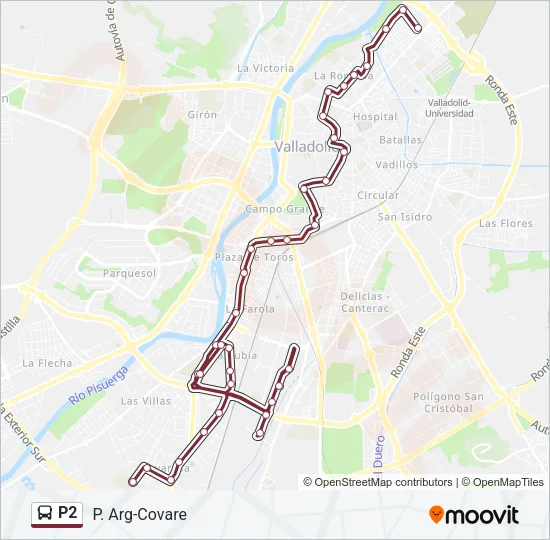 P2 Bus Line Map