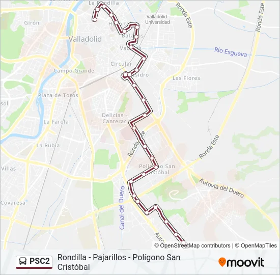 PSC2 Bus Line Map