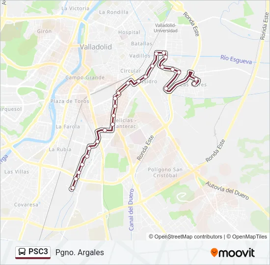 PSC3 Bus Line Map