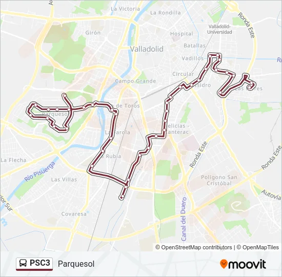 PSC3 Bus Line Map