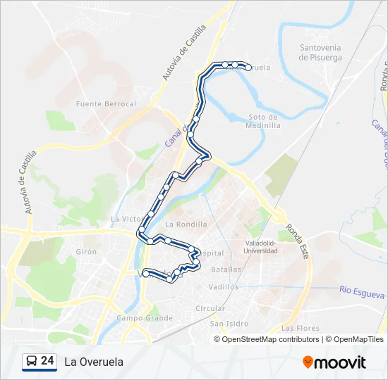 24 Bus Line Map