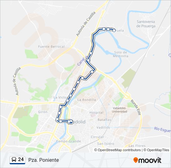 Mapa de 24 de autobús