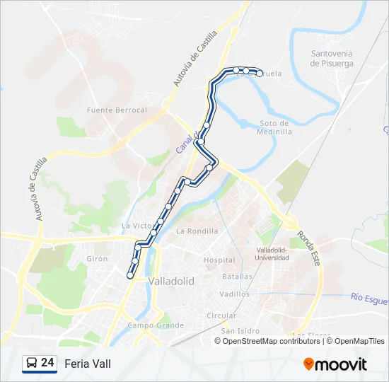 24 Bus Line Map
