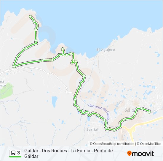 Mapa de 3 de autobús