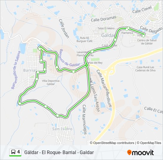 4 bus Mapa de línia