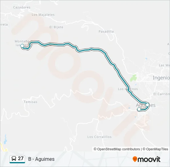 27 Bus Line Map