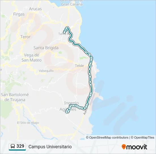 329 Bus Line Map