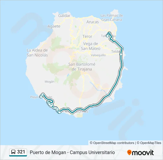 321 Bus Line Map