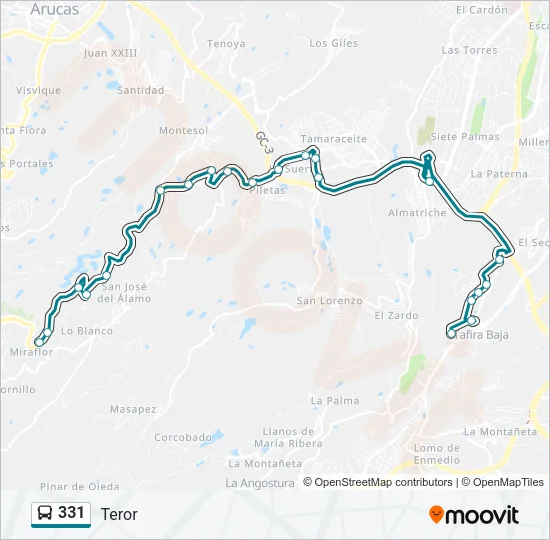 331 Bus Line Map