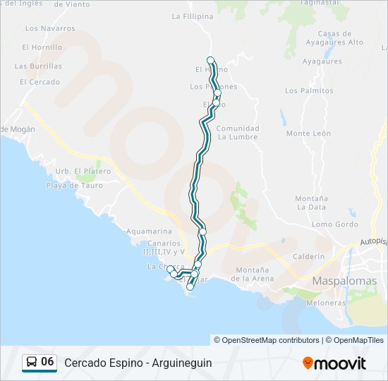 Mapa de 06 de autobús