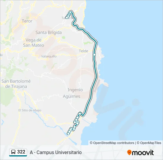322 Bus Line Map