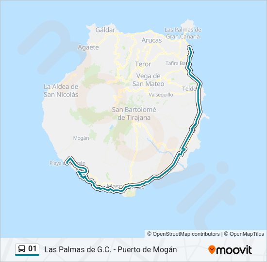 Mapa de 01 de autobús