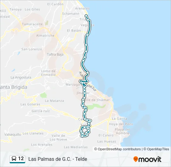 12 Bus Line Map
