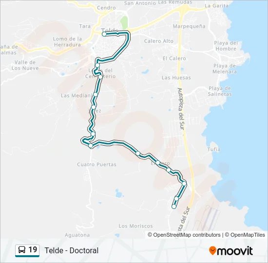 19 Bus Line Map
