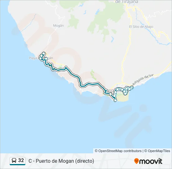 32 Bus Line Map
