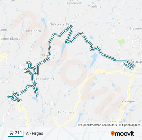 211 Bus Line Map