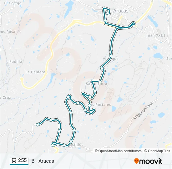 255 Bus Line Map