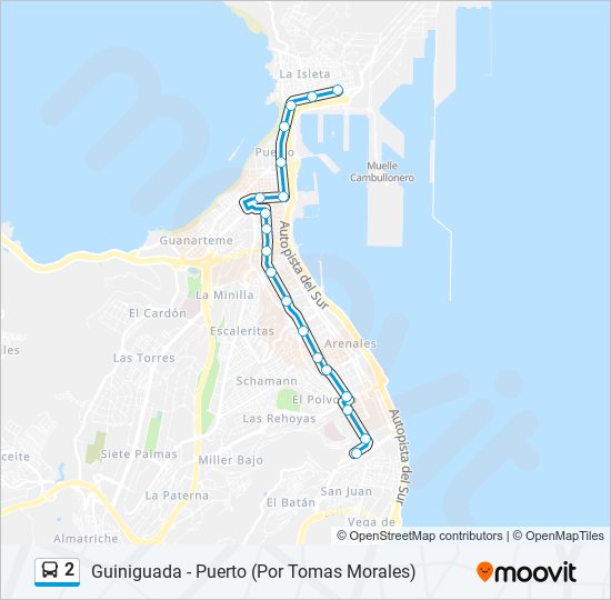 Mapa de 2 de autobús