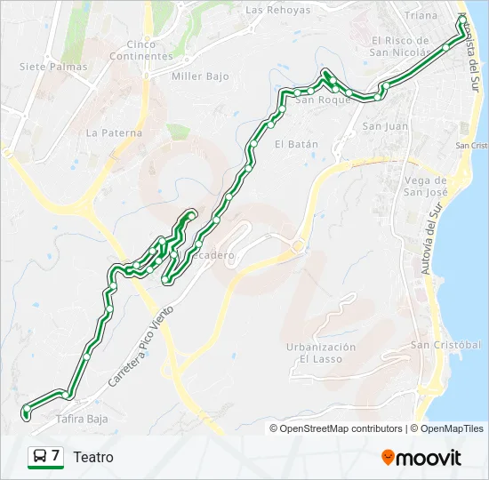 7 Bus Line Map