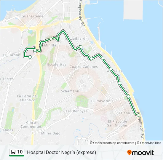 10 Bus Line Map