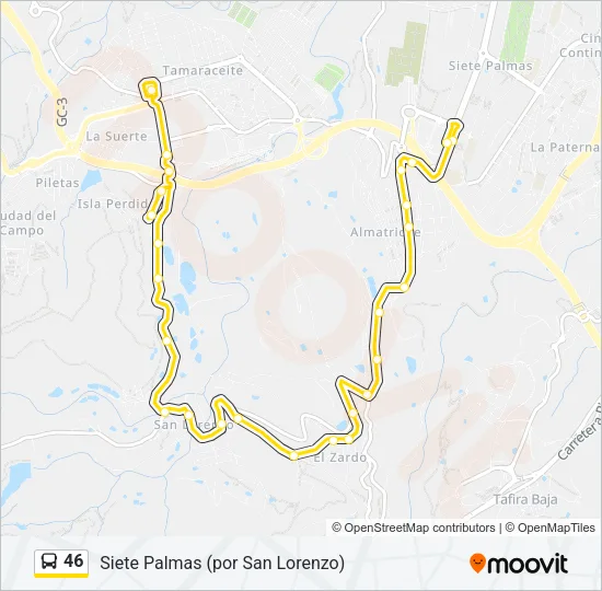 46 Bus Line Map