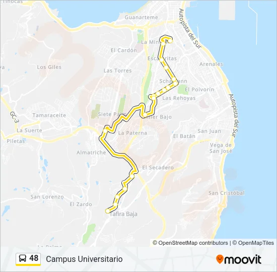 48 Bus Line Map