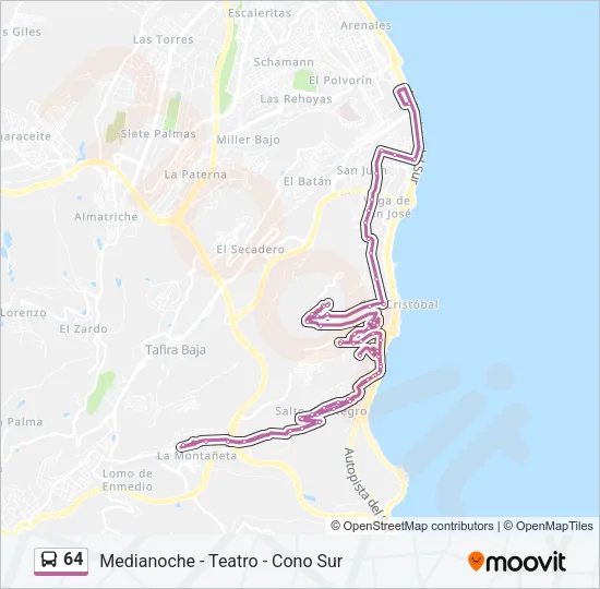 64 Bus Line Map