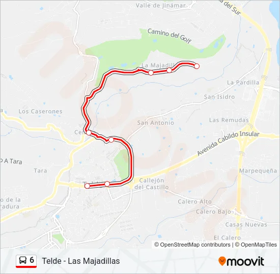 6 Bus Line Map