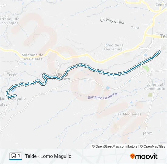 1 Bus Line Map