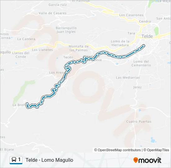 1 Bus Line Map