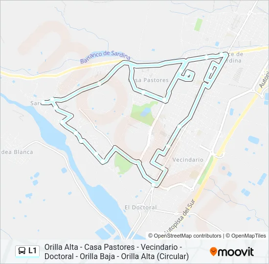 L1 Bus Line Map