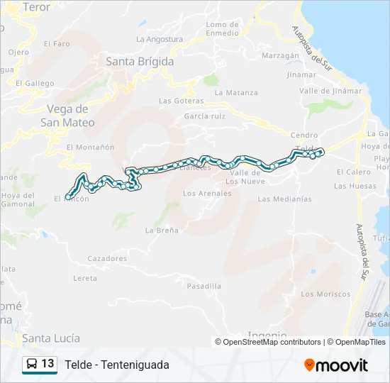 13 Bus Line Map