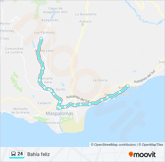 24 bus Line Map