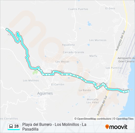 28 bus Mapa de línia