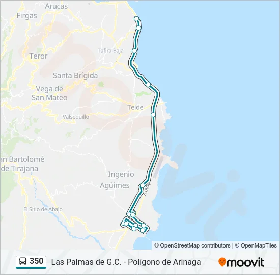 350 Bus Line Map