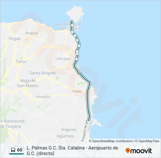 60 Bus Line Map
