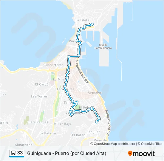 33 Bus Line Map