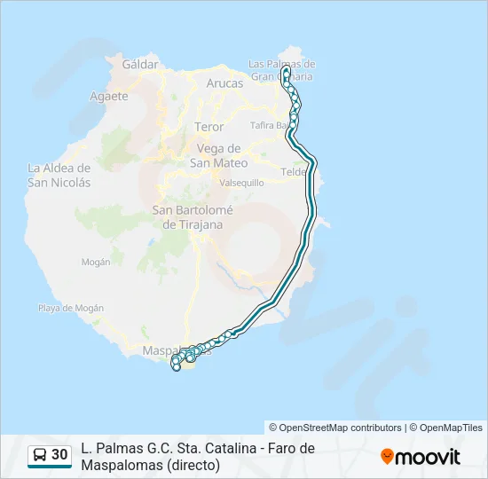 30 Bus Line Map