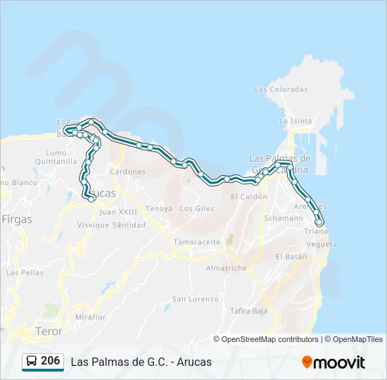 206 Bus Line Map