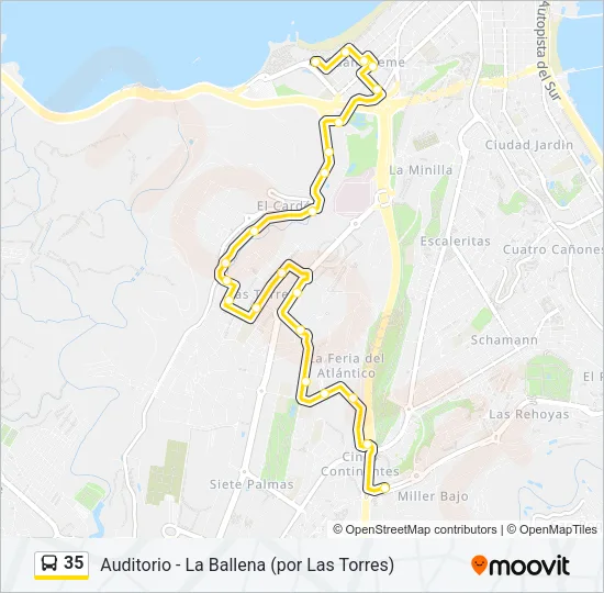35 Bus Line Map