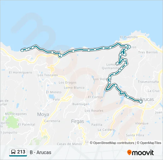 213 Bus Line Map