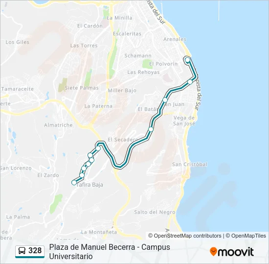 328 Bus Line Map
