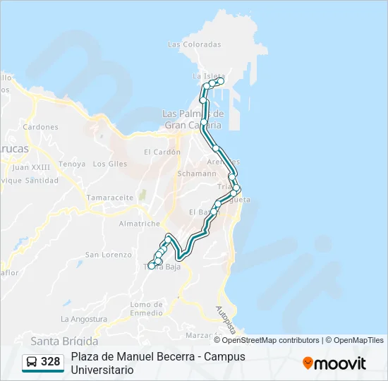 328 Bus Line Map