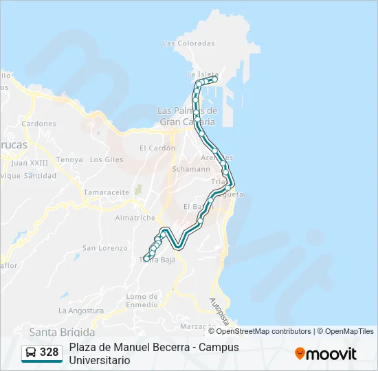 328 Bus Line Map