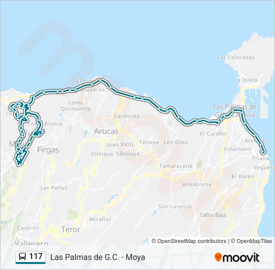 117 Bus Line Map